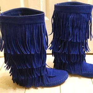 Royal Blue Mudd Moccasin Boots Size 9